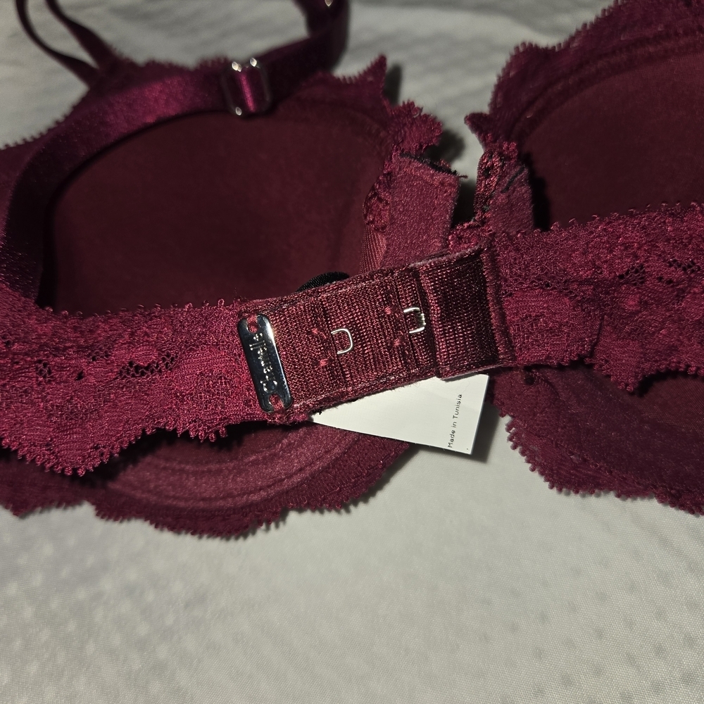Chantelle Women's Burgundy Lace Bra - Picture 4 of 10